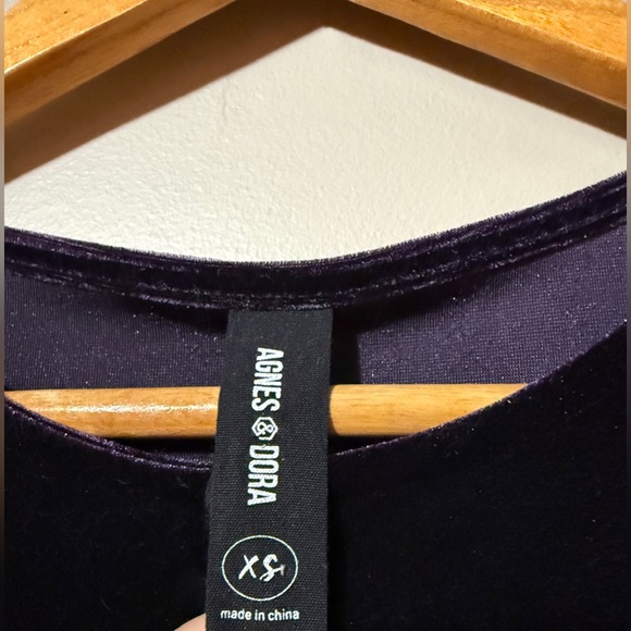 Agnes & Dora Velvet Swing Tunic Dress in Deep Purple Women’s size XS - Picture 4 of 8